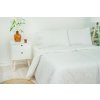 Ložní povlečení bavlněný satén Stanex bílý (LS155), 140 x 200 + 90 x 70, Knoflíkové