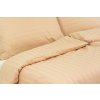Ložní povlečení atlas grádl Stanex proužek béžový (LS903), 140 x 200 + 90 x 70