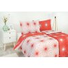 Ložní povlečení krepové Stanex úsvit červený (LS206), 140 x 200 + 90 x 70, Knoflíkové