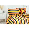 Ložní povlečení bavlněné Stanex orange (LS219), 140 x 200 + 90 x 70, Knoflíkové