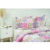 Ložní povlečení bavlněné Stanex pečvork růžový (LS237), 140 x 200 + 90 x 70, Knoflíkové