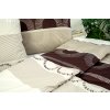 Ložní povlečení bavlněné Stanex machiato (LS274), 140 x 200 + 90 x 70, Knoflíkové