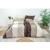 Ložní povlečení bavlněné Stanex machiato (LS274), 140 x 200 + 90 x 70, Knoflíkové