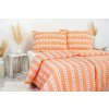 Ložní povlečení krepové Stanex Barunka oranžová (LS175), 140 x 200 + 90 x 70, Knoflíkové