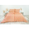 Ložní povlečení krepové Stanex Barunka oranžová (LS175), 140 x 200 + 90 x 70, Knoflíkové