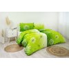 Ložní povlečení krepové Stanex pampeliška zelená (LS295), 140 x 200 + 90 x 70, Knoflíkové