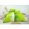 Ložní povlečení krepové Stanex pampeliška zelená (LS295), 140 x 200 + 90 x 70, Knoflíkové