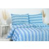 Ložní povlečení bavlněné Stanex Barunka modrá (LS228), 140 x 220 + 90 x 70, Zip