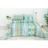 Ložní povlečení bavlněné Stanex persie zelená (LS66), 140 x 200 + 90 x 70, Knoflíkové