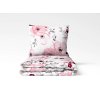 Ložní povlečení bavlněné Stanex květinový sen (LS402), 140 x 200 + 90 x 70, Knoflíkové