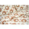 Ložní povlečení bavlněné Stanex kola hnědá (LS12), 140 x 220 + 90 x 70, Knoflíkové