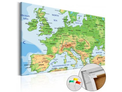 Obraz na korku - Europe [Cork Map]