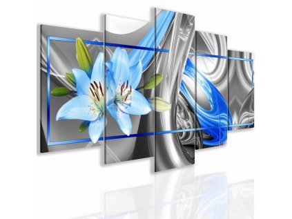 Obraz abstraktní lilie modrá