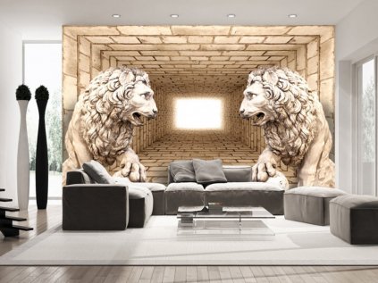 3D tapeta lví strážci SKLAD