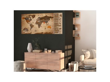 Stírací mapa světa Vintage anglická