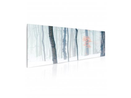 8080800023 Obraz zimní les v mlze 3D