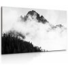 Obraz mlha v Alpách v černobílé