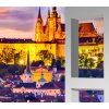 Obraz večerní Praha za oknem