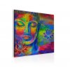 Abstraktní obraz barevný Buddha