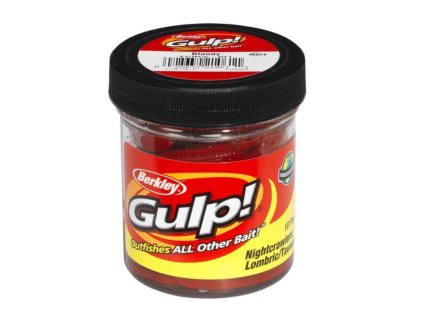 BERKLEY Gulp Dážďovka Dark Bloody 15cm (10ks)
