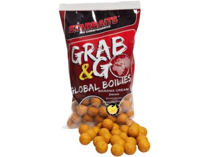 Boilies Starbaits GrabGo Banán cream 1kg (Priemer 20mm)