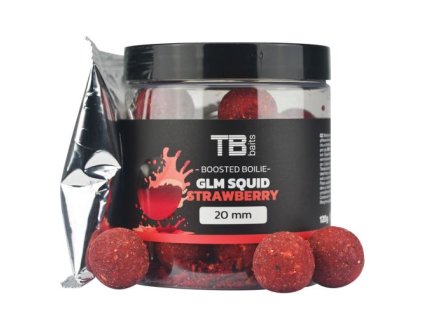 Boosterované boilies TB Baits GLM Squid Strawberry 120g (Priemer 20mm)
