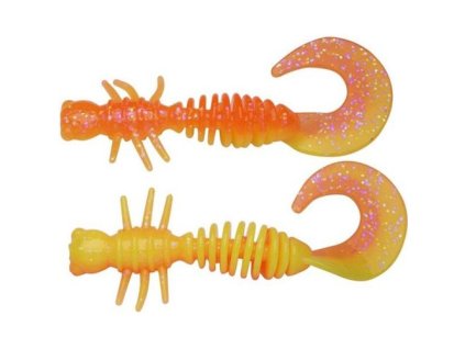 Guma Berkley Curly 55mm Fluo Orange/Sunshine Yellow