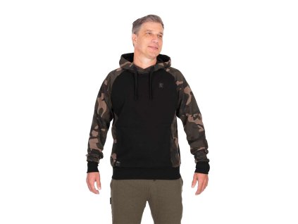 Mikina Fox Premium 310 Hoodie - Black/Camo (Veľkosť S)