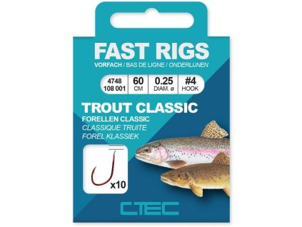 Nádväzce Ctec Trout Classic 75cm (Varianta 0,25mm - veľ. 4)