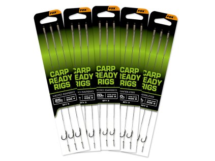 Nádväzce Fox Carp Ready Rigs x 3 - Wide Gape (Varianta veľ. 4 - 25lb)