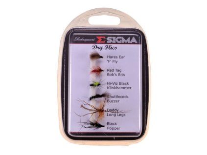 Sada mušiek Shakespeare Sigma Fly Selection DryFlies