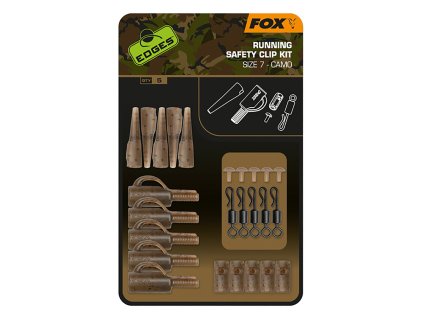 Set Fox Edges Camo Running Safety Clip Kit veľ. 7