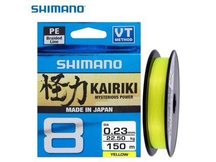 Šnúra Shimano Kairiki 8 150m Yellow (Priemer 0,06mm)