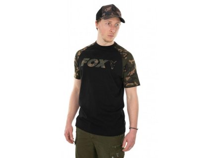 Tričko Fox Raglan Black/Camo (Veľkosť S)