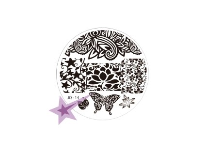 Razítkovacia doštička JQ14 - Rastlinné ornamenty, krajka