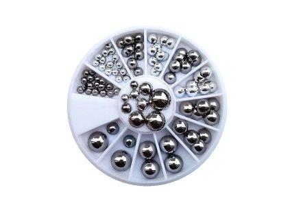 3D pol perly ocelové karusel - mix veľkostí č.34