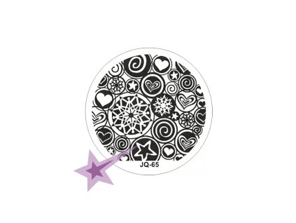 Razítkovacia doštička JQ65 - Srdiečka, hviezdičky