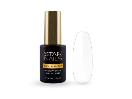 UV/LED Gel Polish Pro Base Protein 8in1 Clear, 10ml – podkladová báza