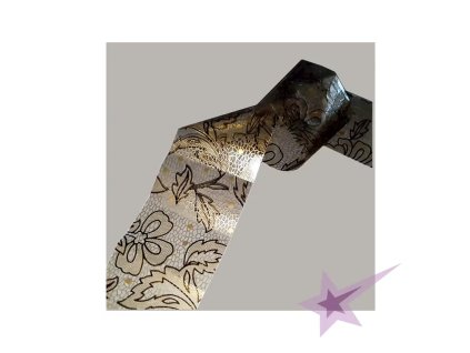 Zdobiaca fólia na nechty - Gold Lace, 110cm