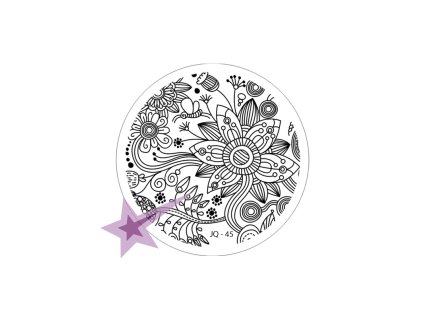 Razítkovacia doštička JQ45 - Rastlinné ornamenty, krajka