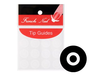 Samolepiace šablóny na francúzsku manikúru, Circle 08 - 16ks