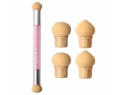 Aplikátor na ombré - obojstranná pomôcka, ružová