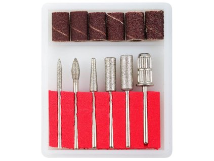 Diamantové frézy na nechty - sada 6 ks