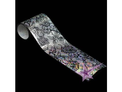Zdobiaca fólia na nechty - Floral lace, 110 cm