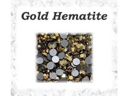 Brúsené kamienky Gold Hematite SS10, 50ks
