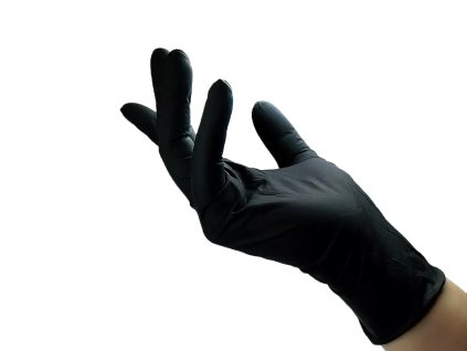 Nitrilové rukavice bez latexu, čierne (L) - 5 párov