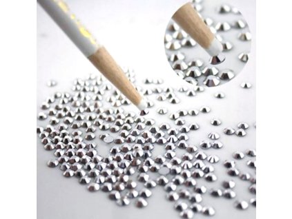 Vosková ceruzka / Aplikátor na zdobenie nechtov - biela