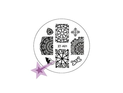 Razítkovacia doštička XYA01 - čipka