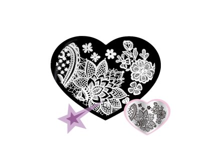 Razítkovací destička S27 - Čipka