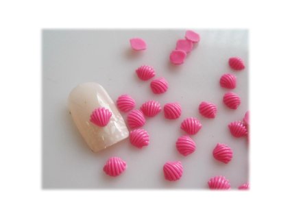 3D akrylová mušlička, ružová 9+1 ZDARMA